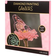 HAFT DIAMENTOWY ŚWIECĄCY W CIEMNOŚCI Diamond Painting Mozaika MOTYL KWIAT