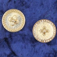 Kryształowy Złoty Plus Wygląda jak Zaszywany Guzik Modny Fashion 18mm