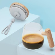 KUBEK SAMOMIESZAJĄCY AUTOMATYCZNY SZKLANY 400ML DO KAWY HERBATY DOM BIURO