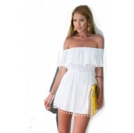 SUKIENKA z falbanką CASUAL tunika carmen r. 42 XL