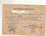 AUSWEIS PRZEPUSTKA KATOWICE MURCKI 1942 R