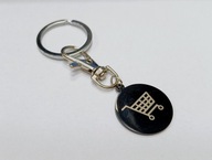 BRELOK BRELOCZEK ZAKUPOWY Z MONETĄ DO WOZKA TOREBKI KLUCZY METALOWY