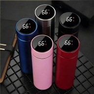 CZARNY KUBEK TERMICZNY 500ml ze stali nierdzewnej wyświetlacz temperatury