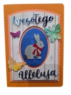 Kartka Wielkanocna, świąteczna, ręcznie robiona, kartka handmade, + koperta