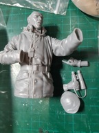 Żywica popiersie czołgista niemiecki WWII 1/10