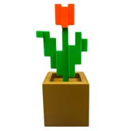 Ozdobny TULIPAN Minecraft Figurka POMARAŃCZOWY Kwiat w DONICZCE DRUK 3D