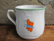 Stary Porcelanowy Pękaty Kubek_BOGUCICE PRL