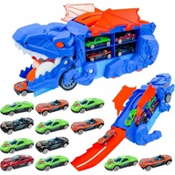 13W1 Mega Dinozaur transportera tory wyścigowe + 12 autka zestaw
