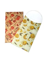 Torebka prezentowa karton craft wzór owoce rośliny komplet 10 szt