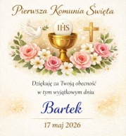 Magnes na lodówkę Pierwsza Komunia Święta Imię + data