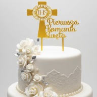 topper na tort dekoracja RÓŻNE KOLORY PIERWSZA KOMUNIA!!!