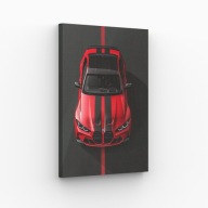Obraz na Płótnie 40x70cm BMW M3 Czerwona Moc Sport Auto Klasyk Design Hit
