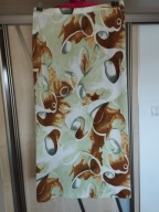 SPÓDNICA MAXI PROSTA KOLOROWA Z ROZPORKIEM Z TYŁU R.44