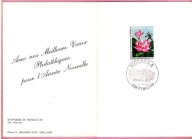 Monaco 1980, karnet FDC, kwiaty, róże