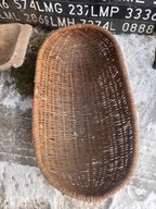 duży podłużny kosz kołyska koleba komla wiklinowy PRL