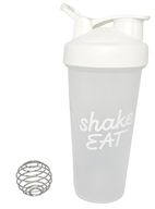 SHAKER BIAŁY PRZEZROCZYSTY 600ml DO ODŻYWEK SZCZELNY SZEJKER