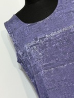 242 fioletowa urocza wzorek aztecki Champagnes Thai Silk jedwabna XL