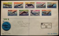 !! ZWIERZĘTA RYBY - NIUE 1983 - KOPERTA FDC - LIST POLECONY - STAN BDB !!