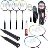 ZESTAW DO GRY W BADMINTONA RAKIETKI LOTKI TORBA BADMINTON ZESTAW WISH