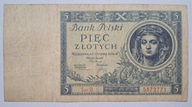 Banknot II RP 5 zł 1930 rok SERIA JEDNOLITEROWA: D