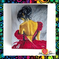 Sztuka Więzienna - Obraz akrylowy "Portret kobiety"