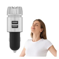 URZĄDZENIE DO OCZYSZCZANIA POWIETRZA W SAMOCHODZIE JONIZATOR ŁADOWARKA USB