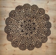 Czarna szydełkowa serwetka śr. 97 cm