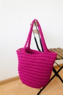 MAMAJASTUDIO Torebka damska,na ramię, koszyk z sznurka.