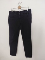 Czarne elastyczne spodnie rurki skinny 44
