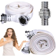 WĄŻ STRAŻACKI PARCIANY2" CALE DO WODY SZAMBA Z SZYBKOZŁĄCZAMI DO POMPY 30M