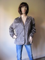 LUISA CERANO żakiet brązowy z aksamitnym połyskiem _ 44