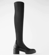 Luksusowe Kozaki z Elastyczną Cholewką XL ZARA 38