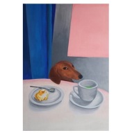 "Coffee Break" – Plakat dla Miłośników Psów i Kawy