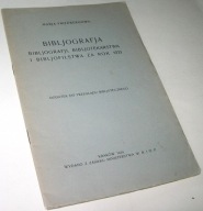 BIBLJOGRAFIA BIBLJOGRAFJI, BIBLJOTEKARSTWA I BIBLJOFILSTWA ZA ROK 1933