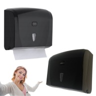 POJEMNIK DOZOWNIK PODAJNIK RĘCZNIKI PAPIEROWE CZARNY NAŚCIENNY Z ATESTEM