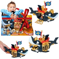 PIRATIX REKIN CZARNY ZESTAW KING SHARK GOLDEN TEETH ZŁOTY REKIN Z KLATKĄ