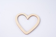 Serce, ramka, makrama, sklejka, decoupage, rękodzieło, 5cm, zestaw 10szt