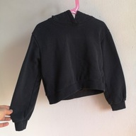 Krótka bluza z kapturem Lager 157 rozmiar 130 dresowa czarna (060)