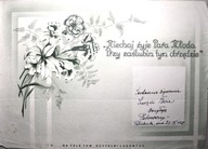 TELEGRAM - NIECH ŻYJE PARA MŁODA PRZY ZAŚLUBIN TYM OBRZĘDZIE 1938r