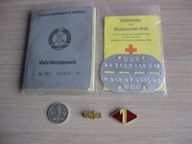 Nieśmiertelnik + książeczka wojskowa Wehrdienstausweis DDR NVA NRD