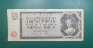 Banknot 50 koron SPECIMEN, Protektorat Czech i Moraw