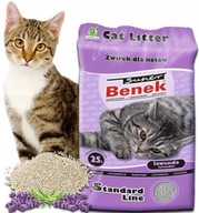 ŻWIREK DLA KOTA ZWIERZĄT SUPER BENEK LAWENDA 25L FIOLETOWY DO KUWETY WC XXL