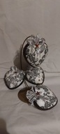 Serce bombki bombka ręcznie zdobione 4 szt MS76