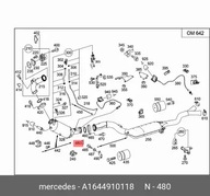 Podkładka dystansowa do wspornika układu wydechowego A1644910118