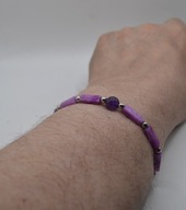 Bransoletka z ametystu fioletowego – styl vintage