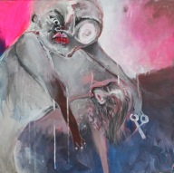 Obraz akrylowy "Samson i Dalila" 50x50 cm; malarstwo