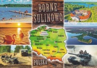 BORNE SULINOWO - JEZIORO PILE - Z LOTU PTAKA - POLIGON - CZOŁG - MAPKA
