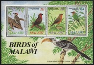 MALAWI BLOK 65 PTAKI CZYSTE **