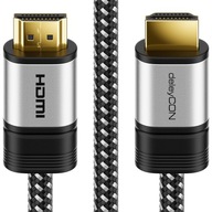 Pleciony kabel HDMI 2m deleyCON 2.1 MK3492 4K@60Hz z ARC Ethernet UHD HDR