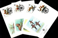 Korea / 4 Koperty FDC / WWF / 2976-2979 ( Fauna - ptaki - kaczki ) 1987 r.